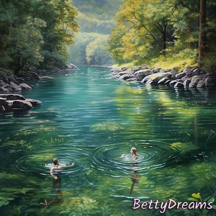 Swimming in a Calm River with Someone
