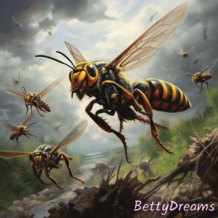 Wasps Flying Around