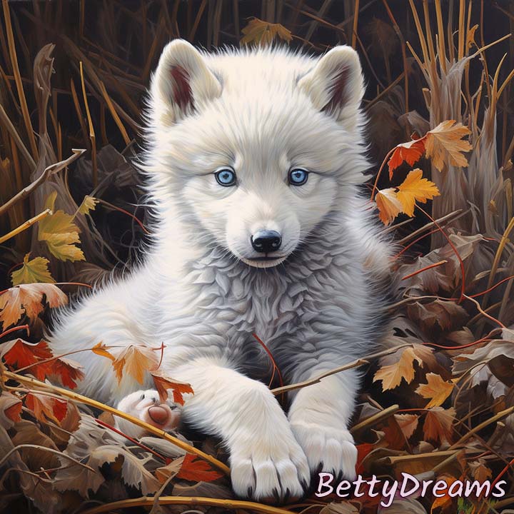 White Baby Wolf