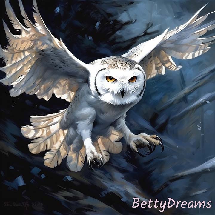 White Owl Flying
