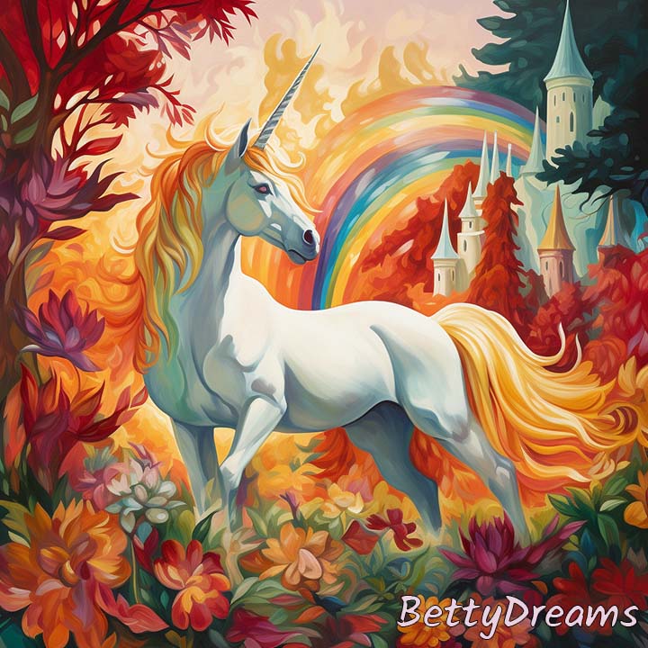 a happy unicorn