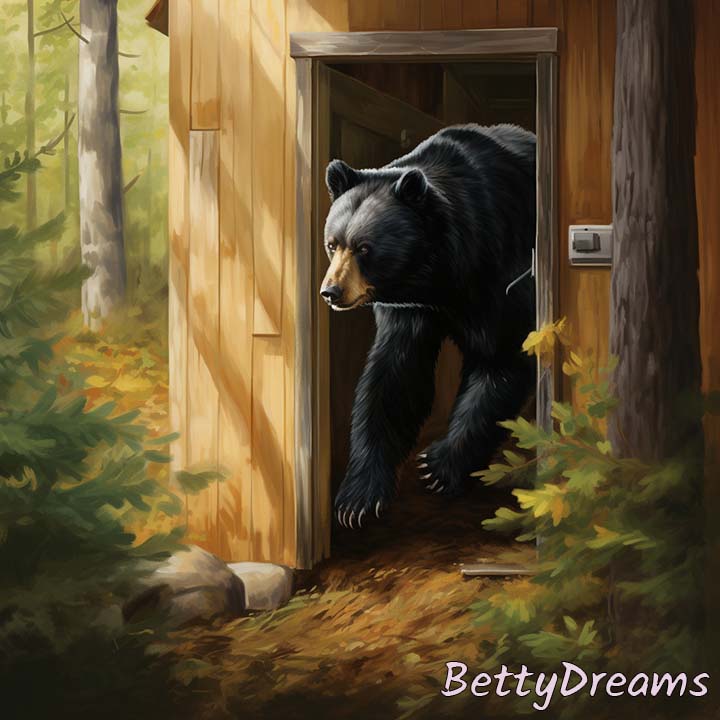  bear trying to get into house