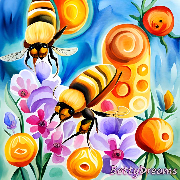 bees flying around