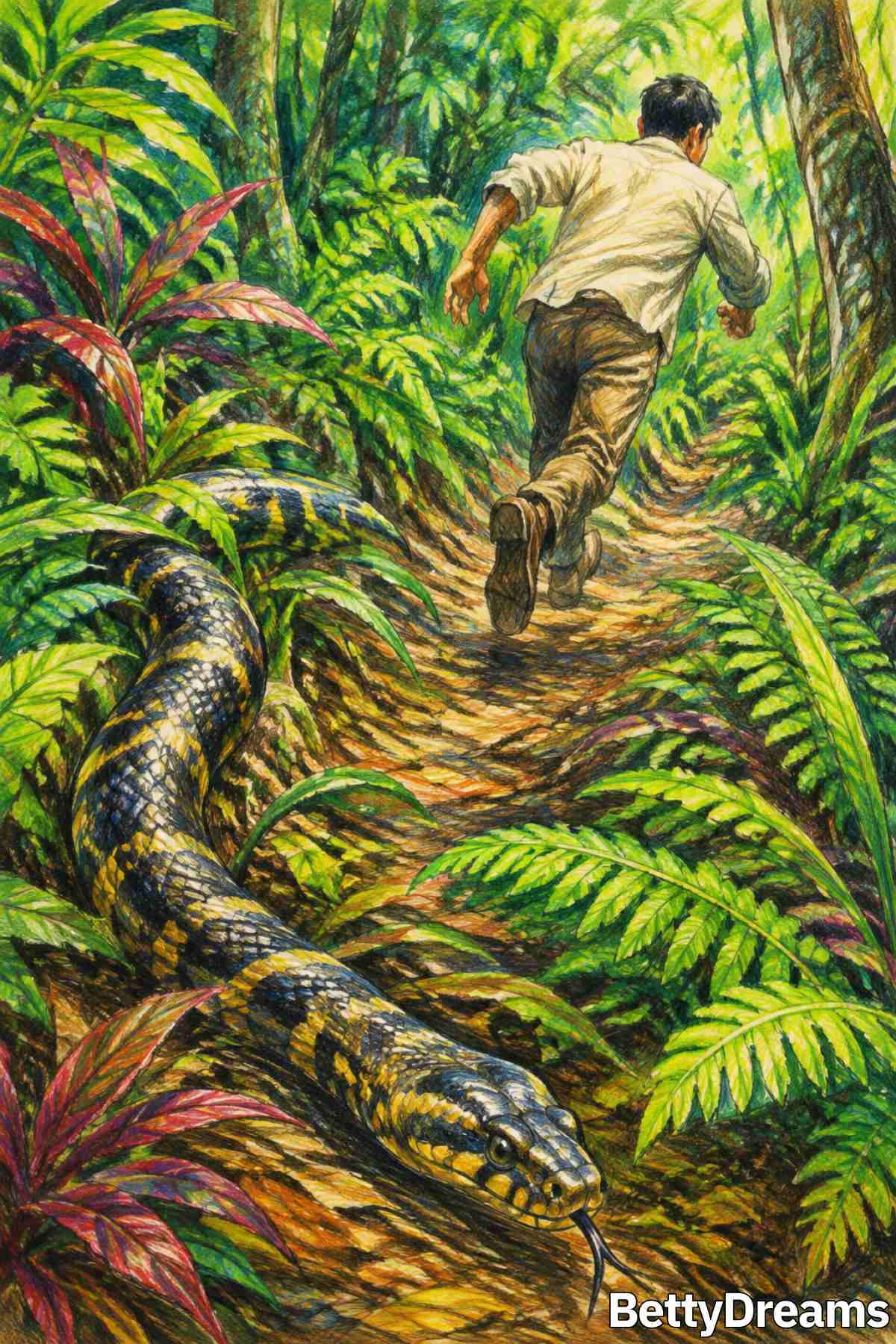 being chased by a snake in a dream