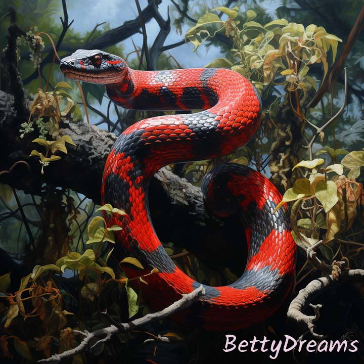 black and red snake