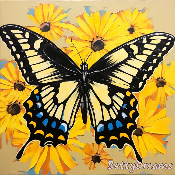black and yellow butterfly mean