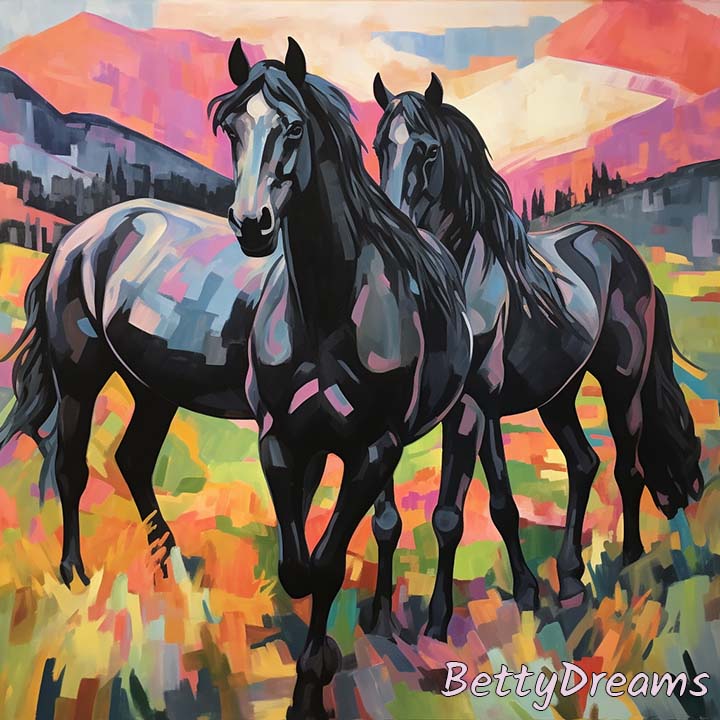 black horses