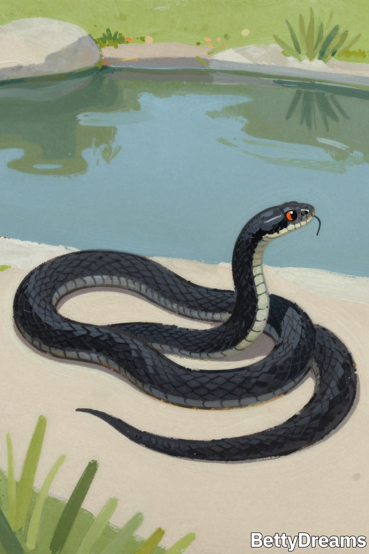 seeing a black snake in a dream