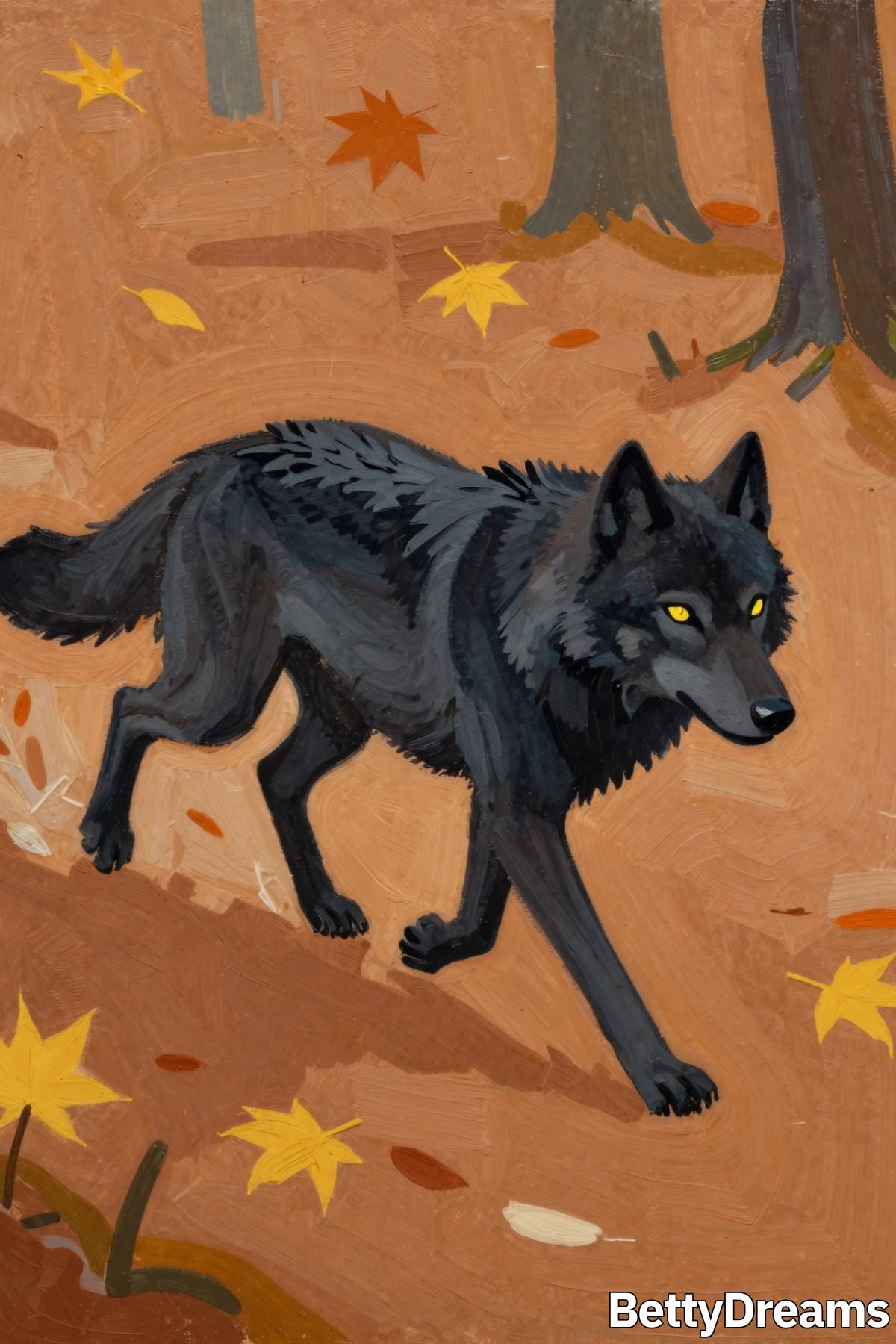 having a dream about a black wolf
