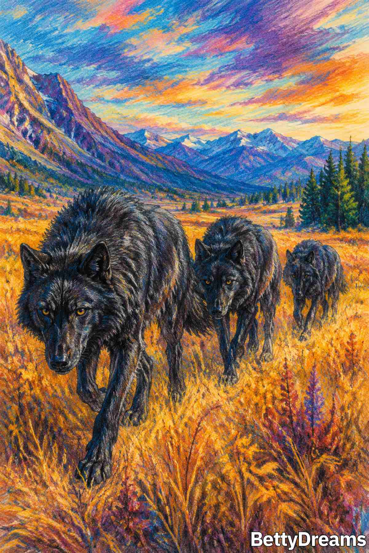 black wolf dream