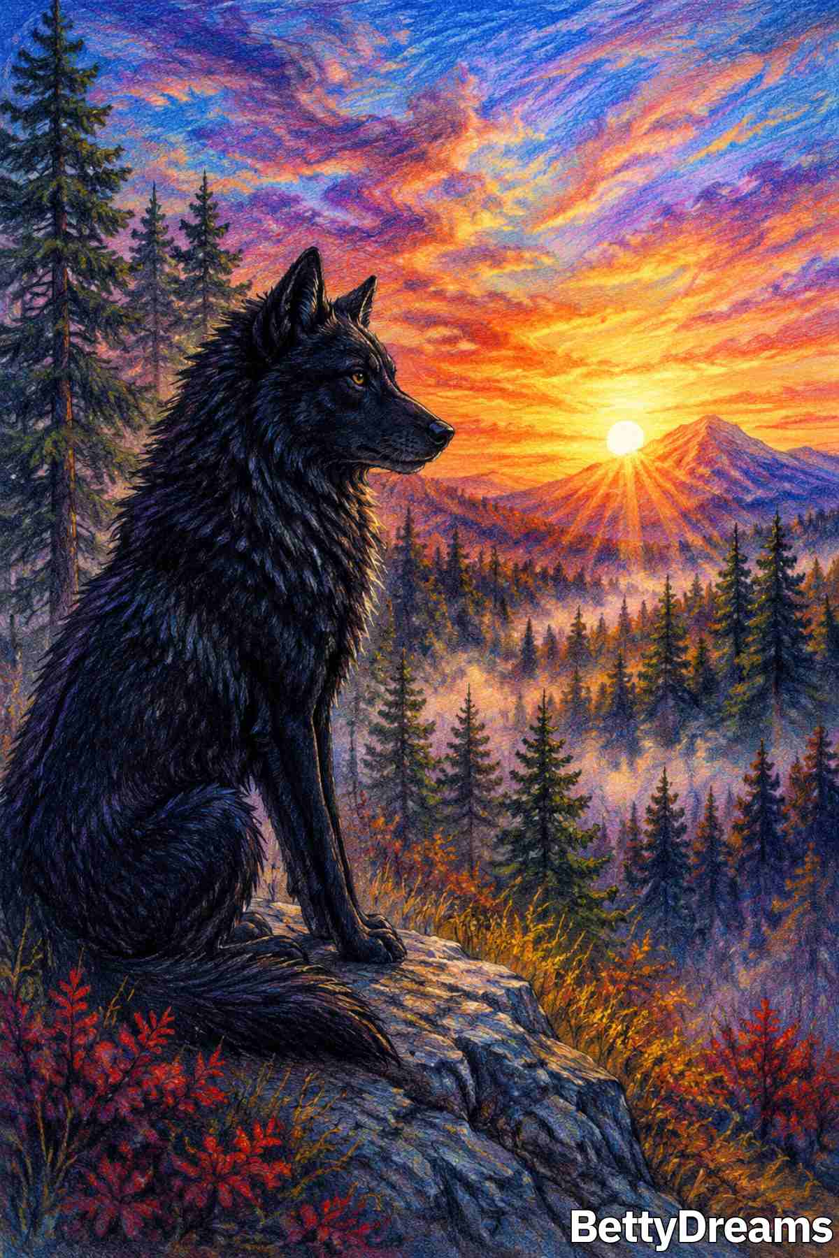 dreaming about a black wolf