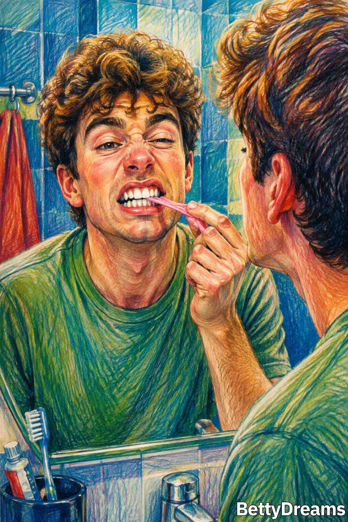 chewing gum sticking to teeth dream meaning