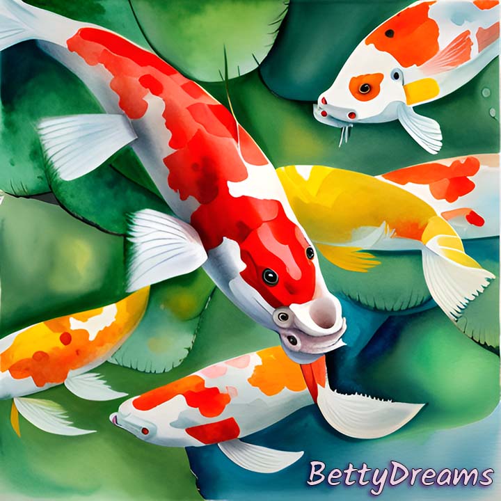 colorful koi fish