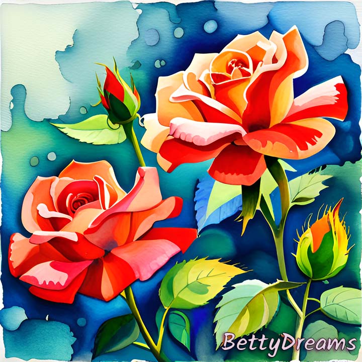 colorful roses