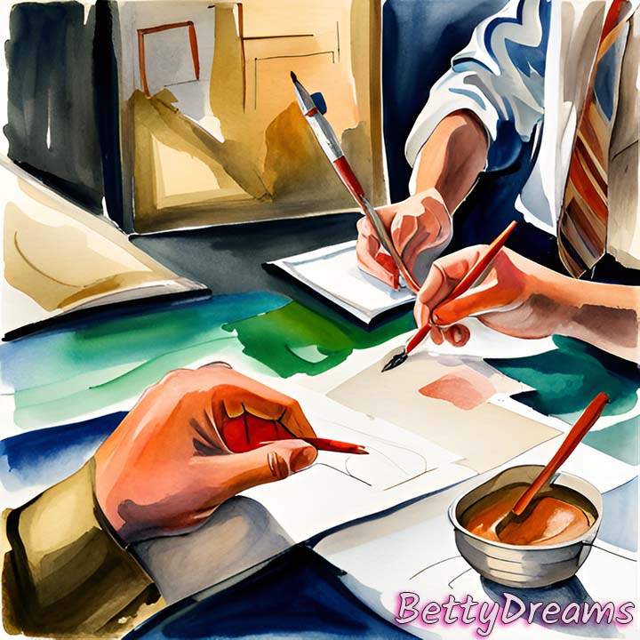 drawing at table