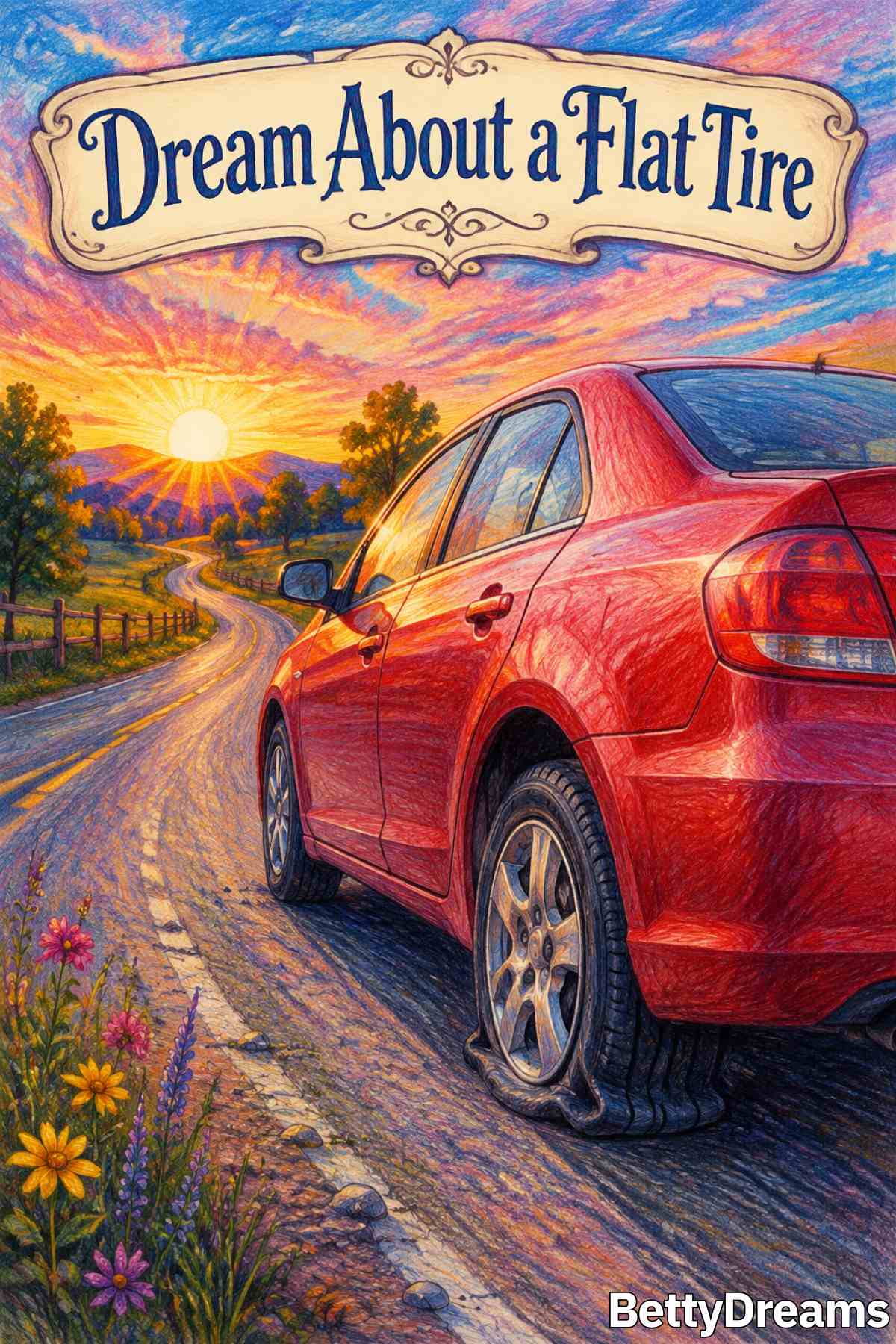 dreaming about a flat tire