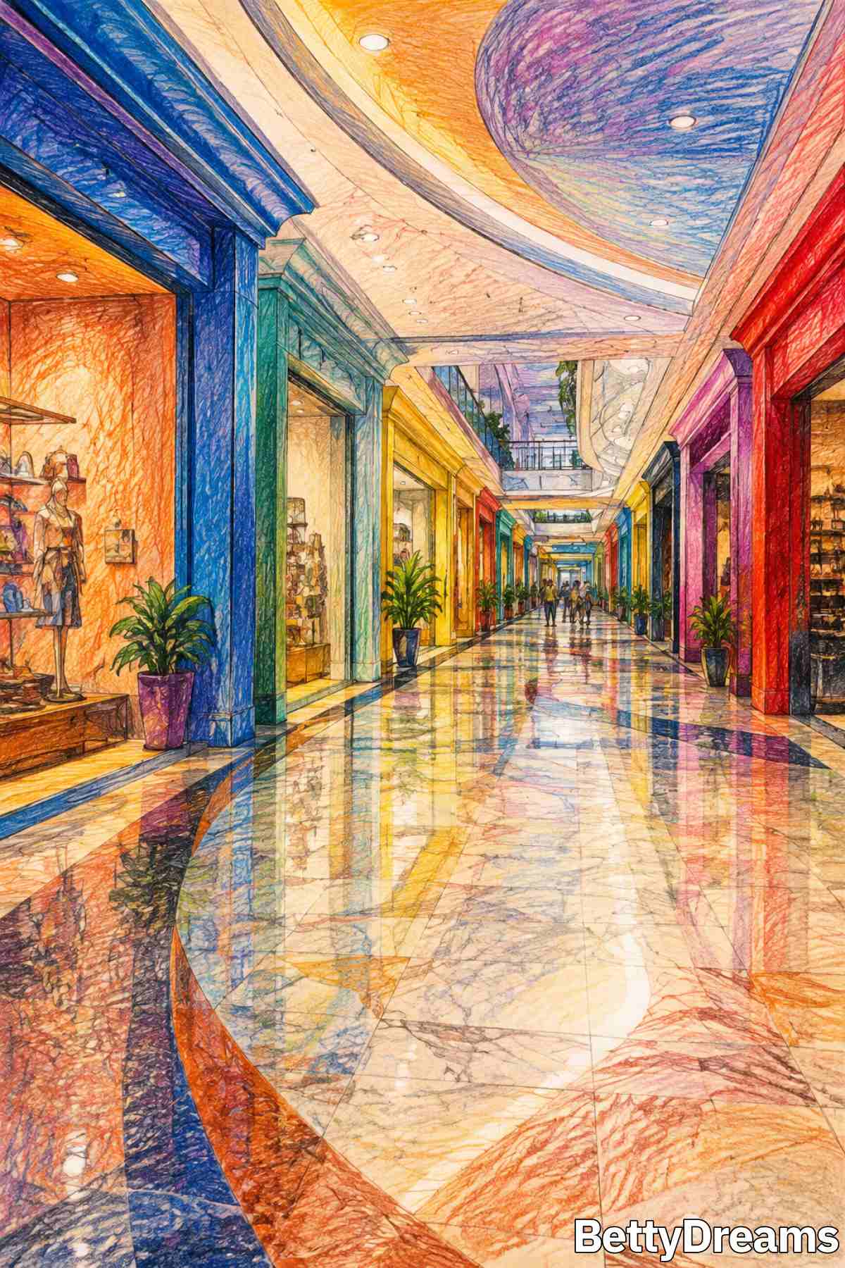 dreaming about shopping malls