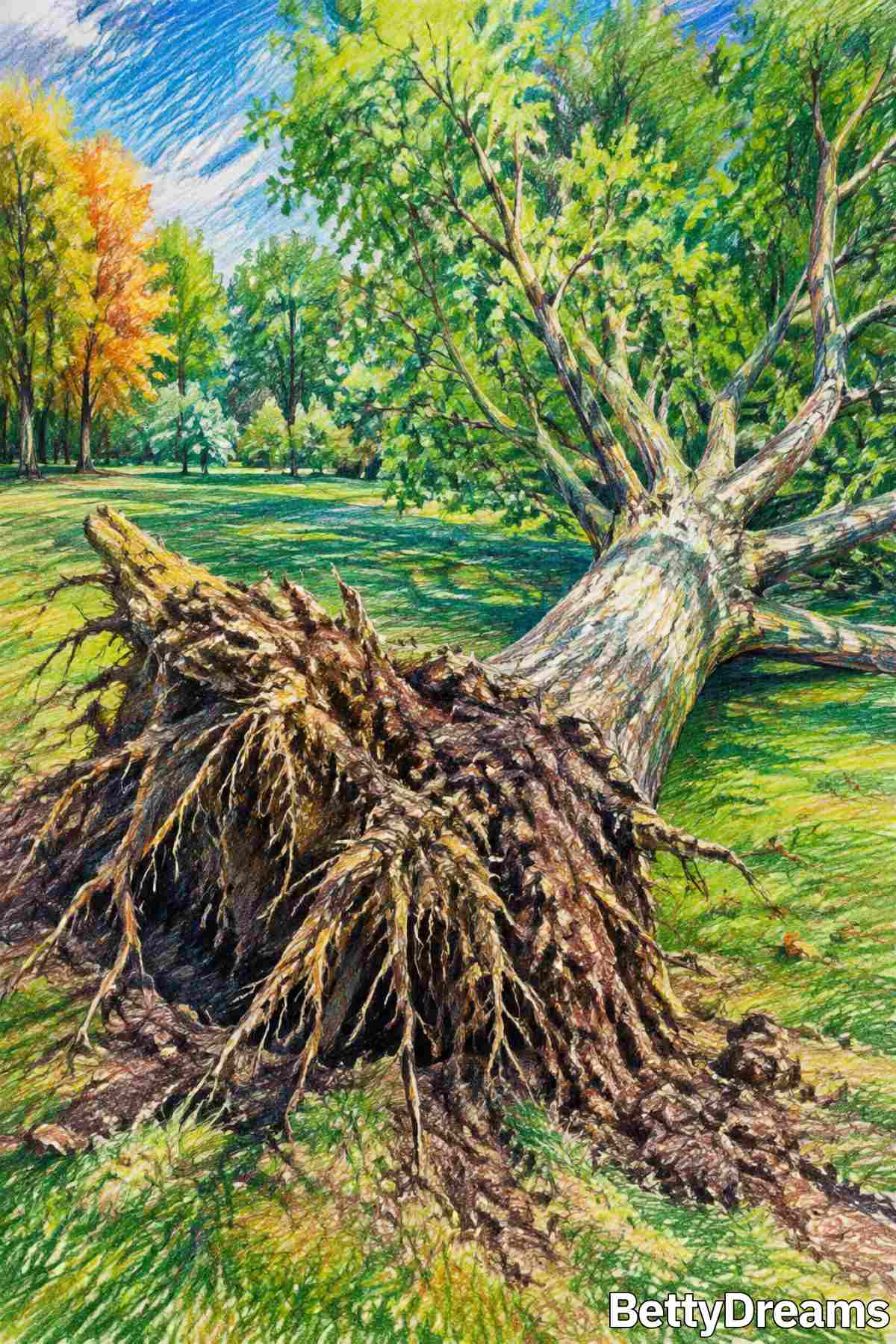 dream interpretation of a tree falling