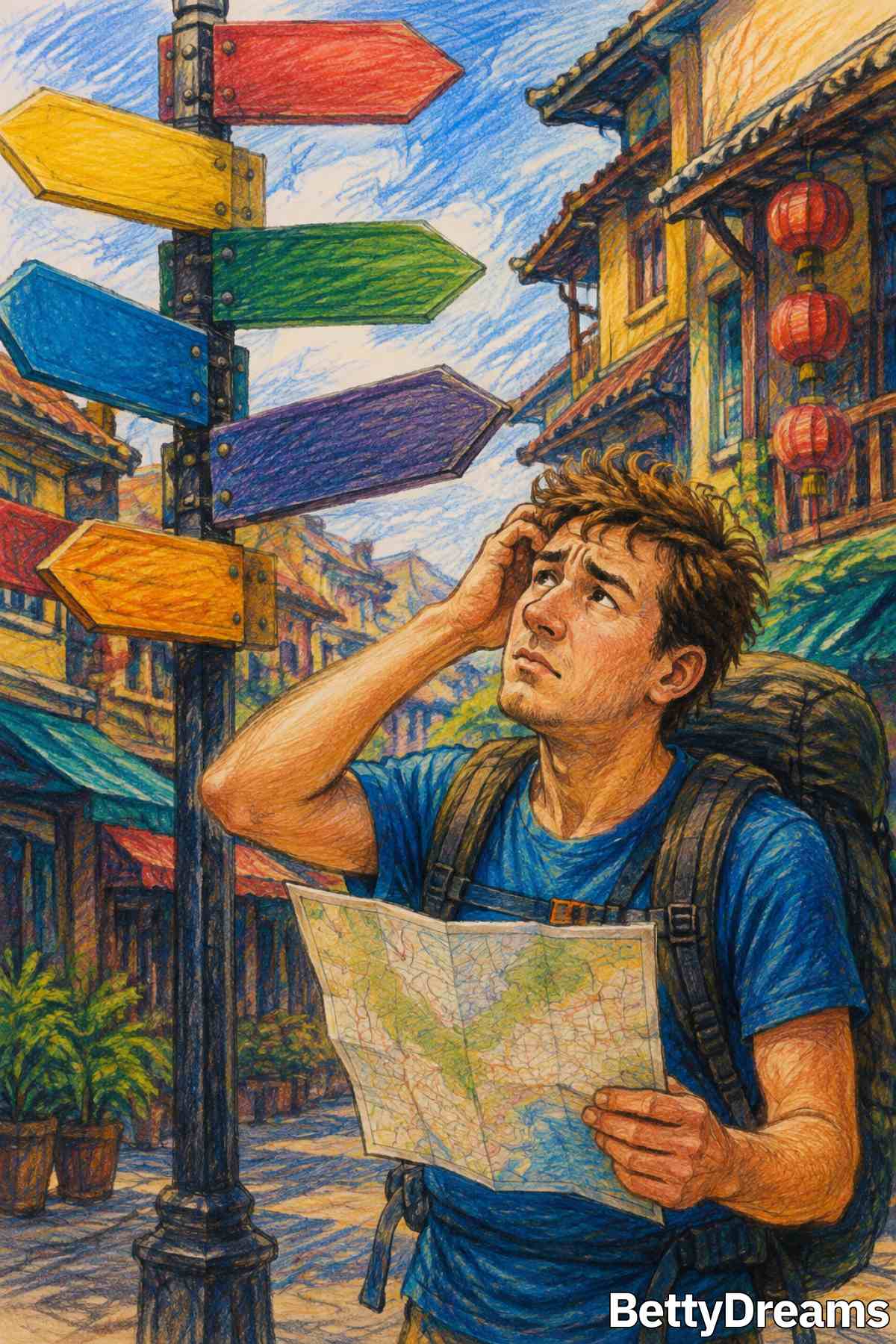 being lost in a strange city in a dream