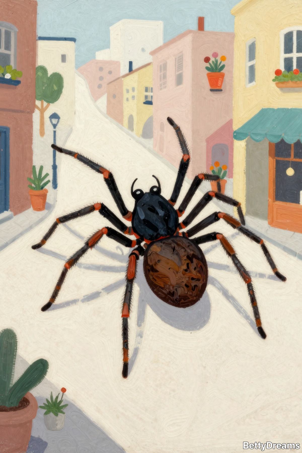 seeing big spiders in a dream