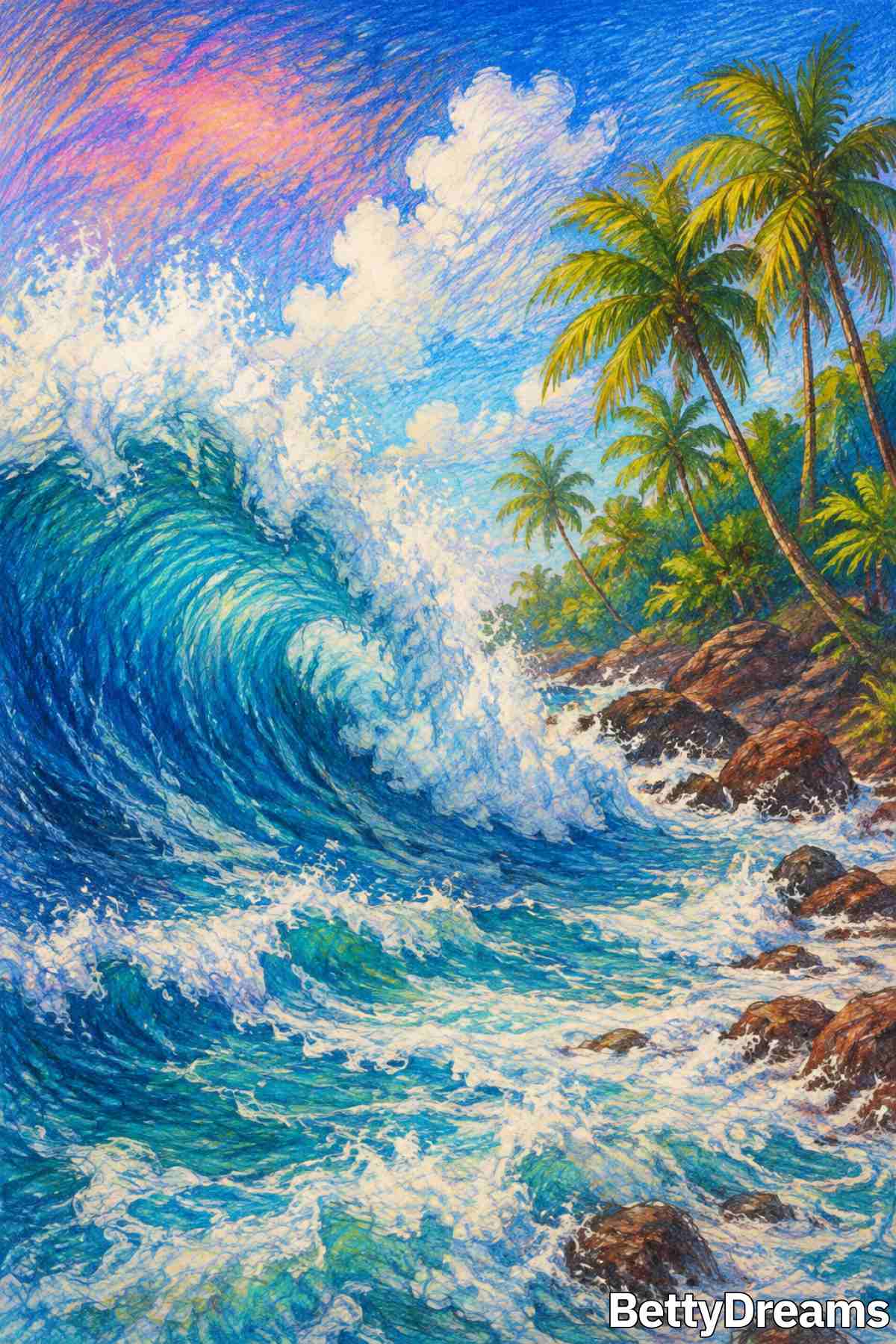 meaning of big waves in dream