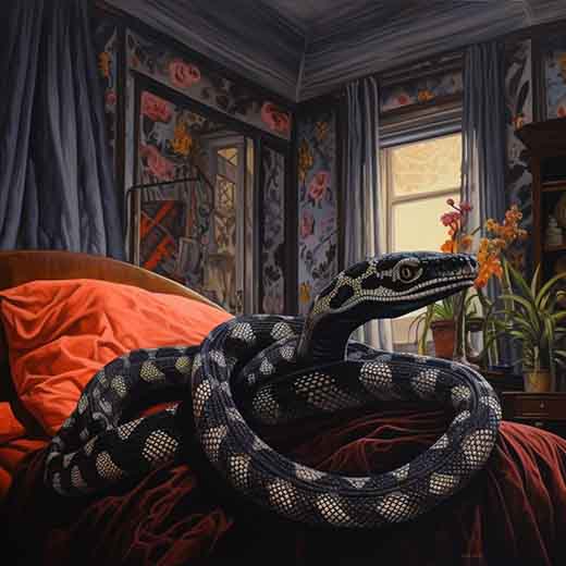 dream about black snake in house