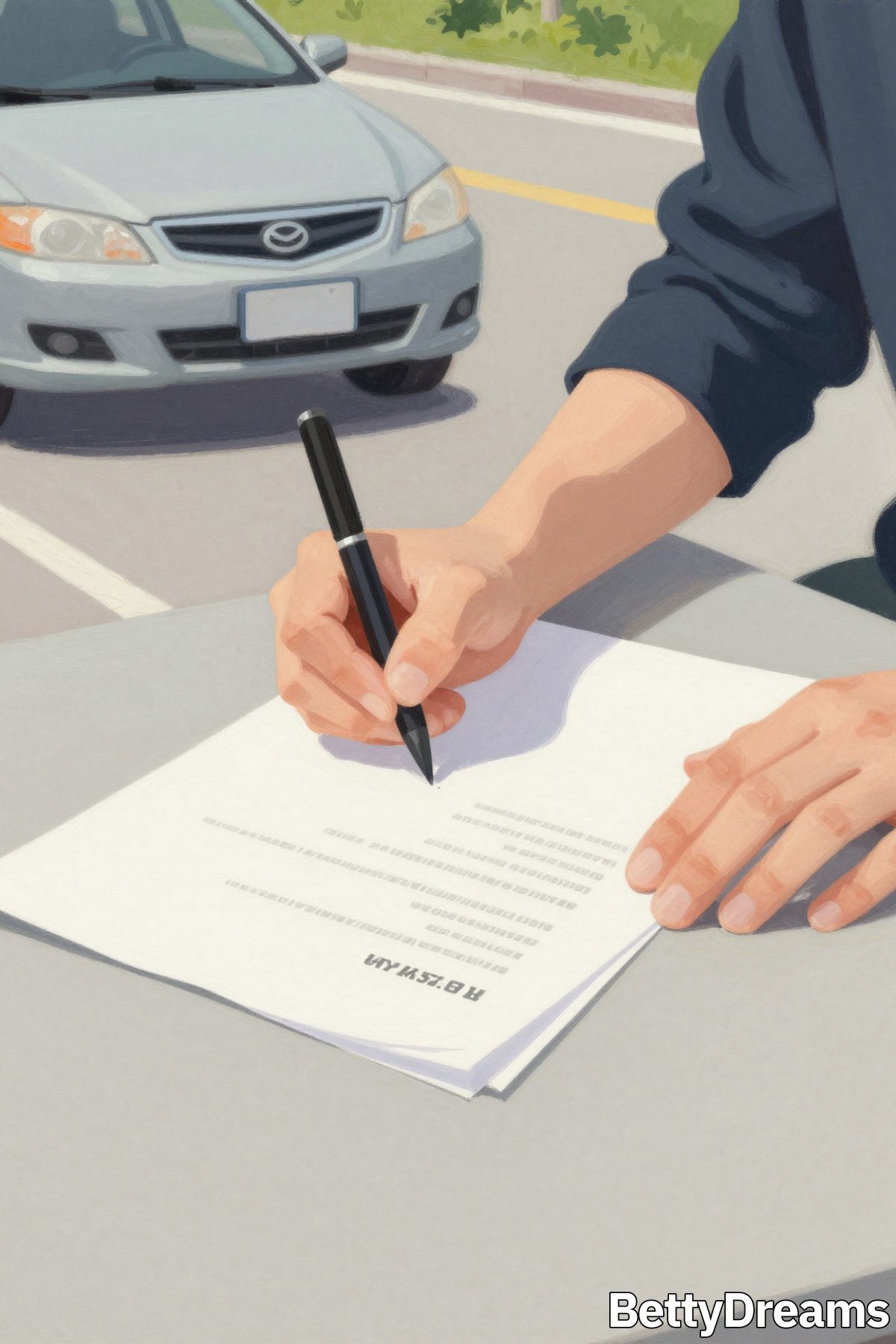 having a dream about buying a car