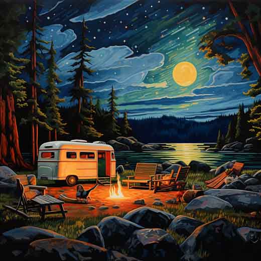 dream about camping