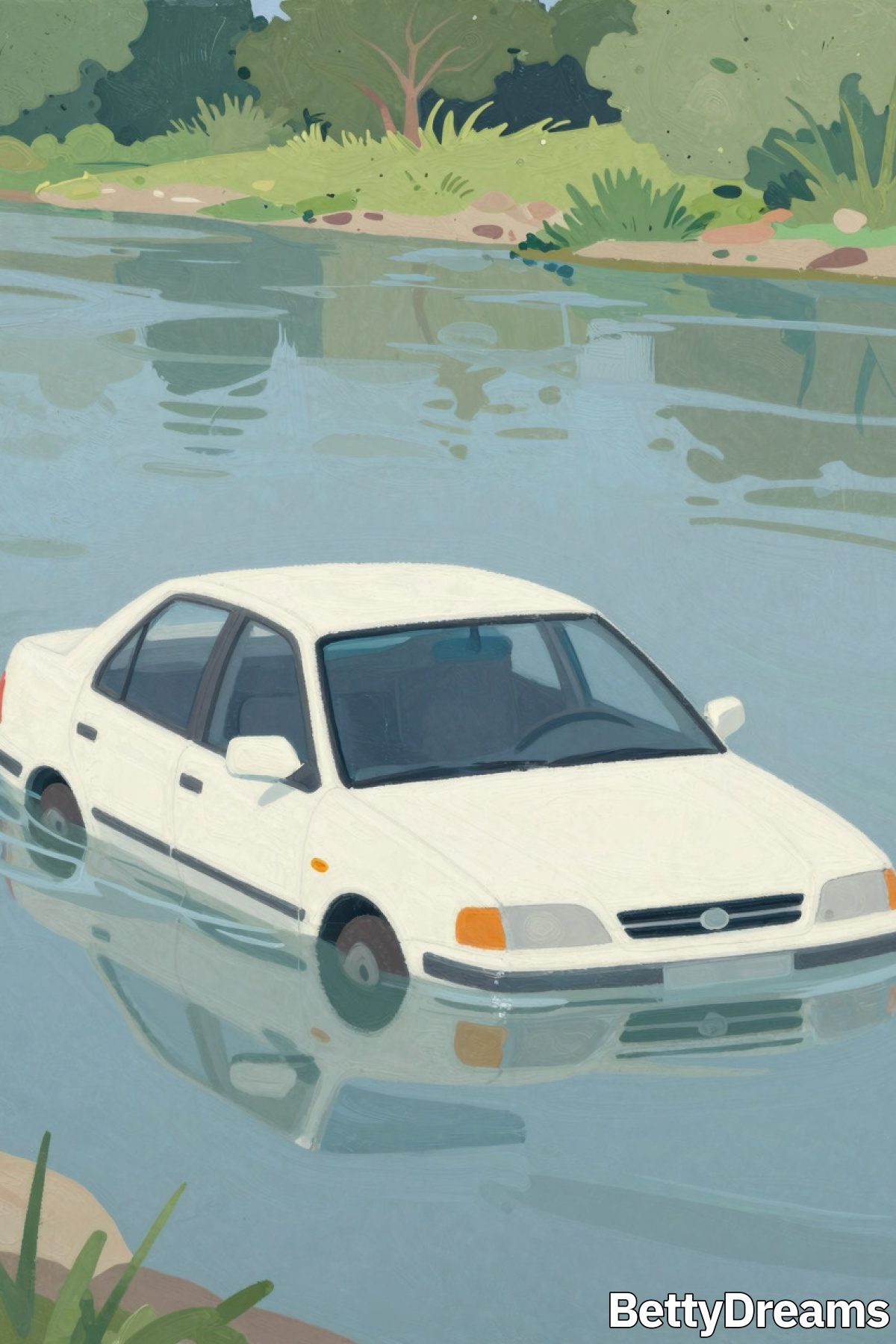 seeing a car sinking in water in a dream