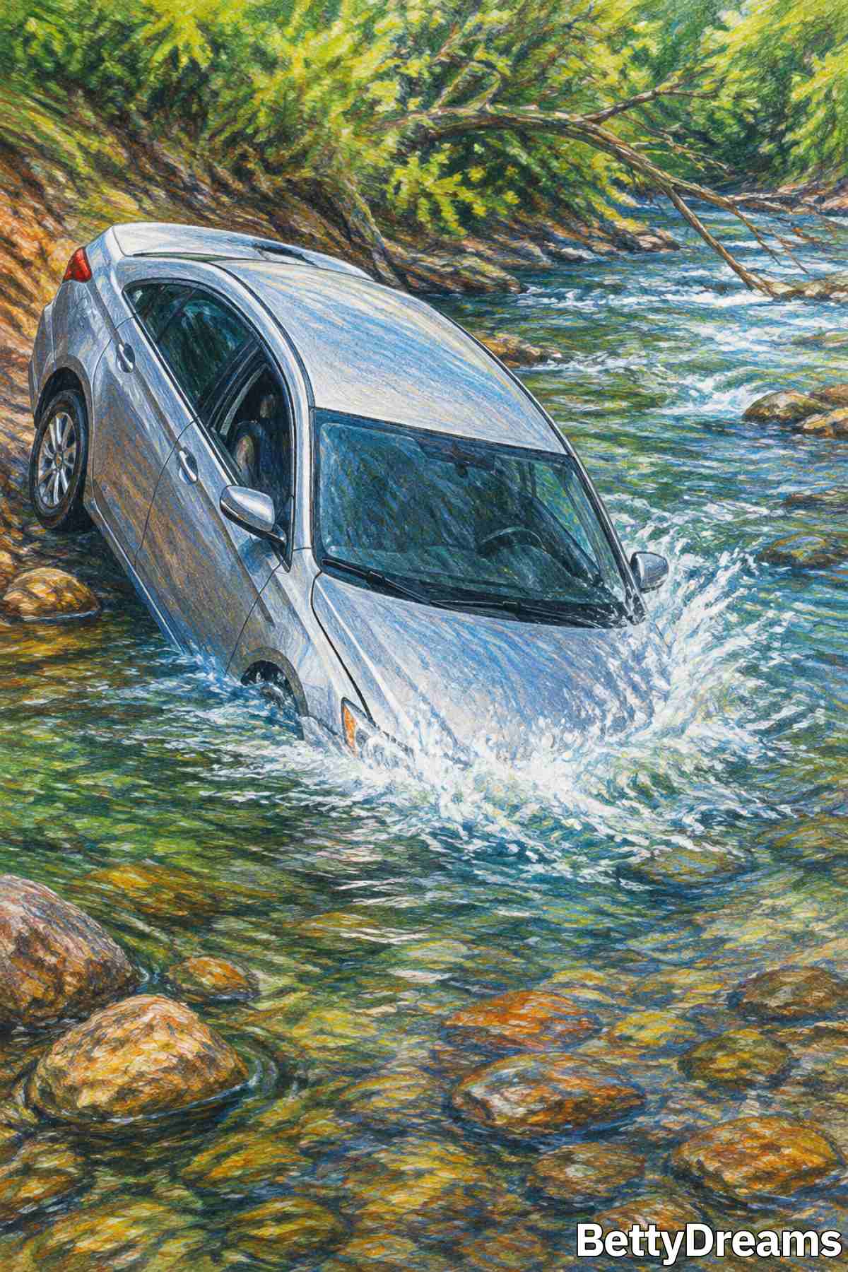 meaning of a car sinking dream