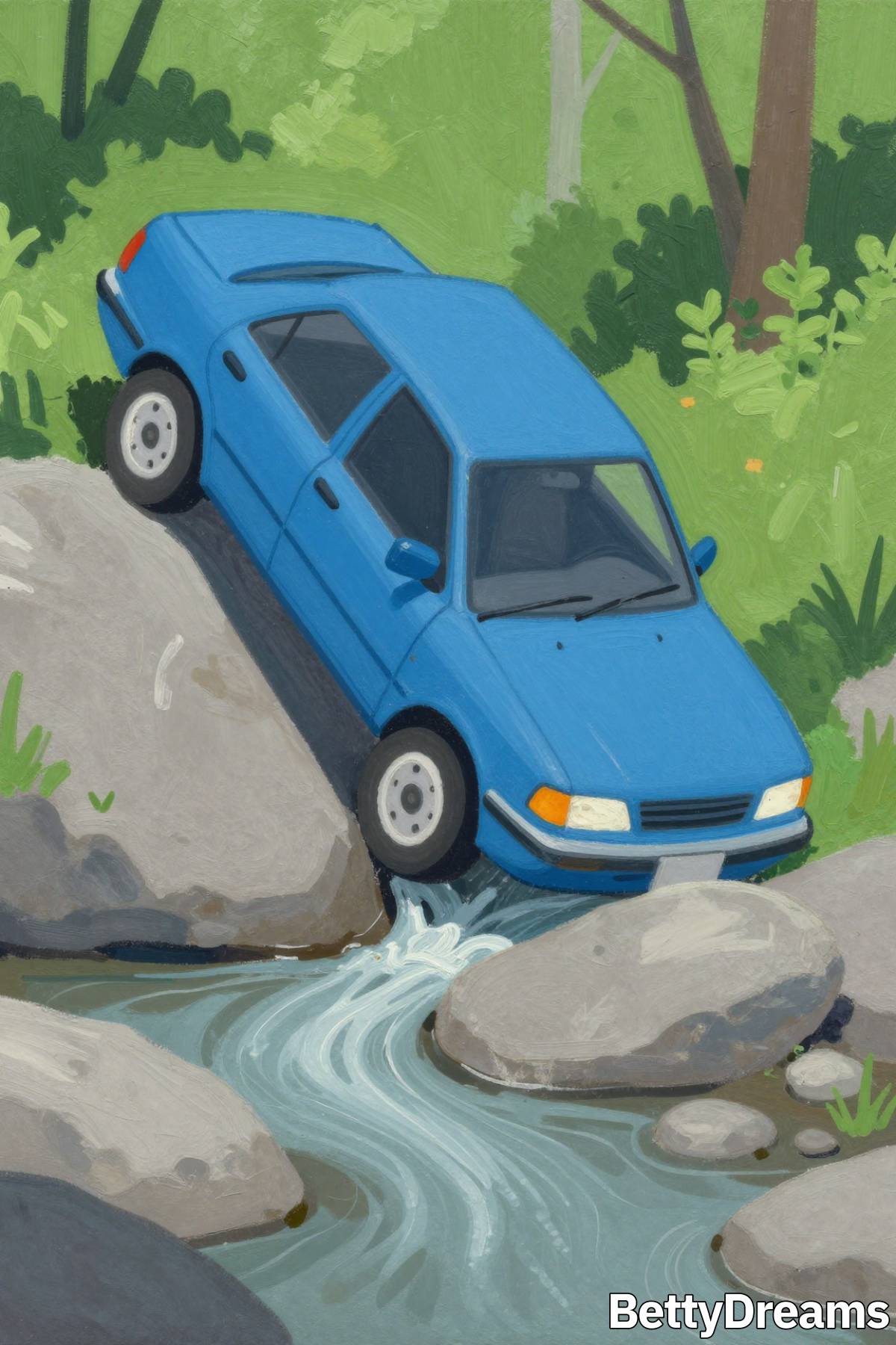 meaning of car sinking in water dream