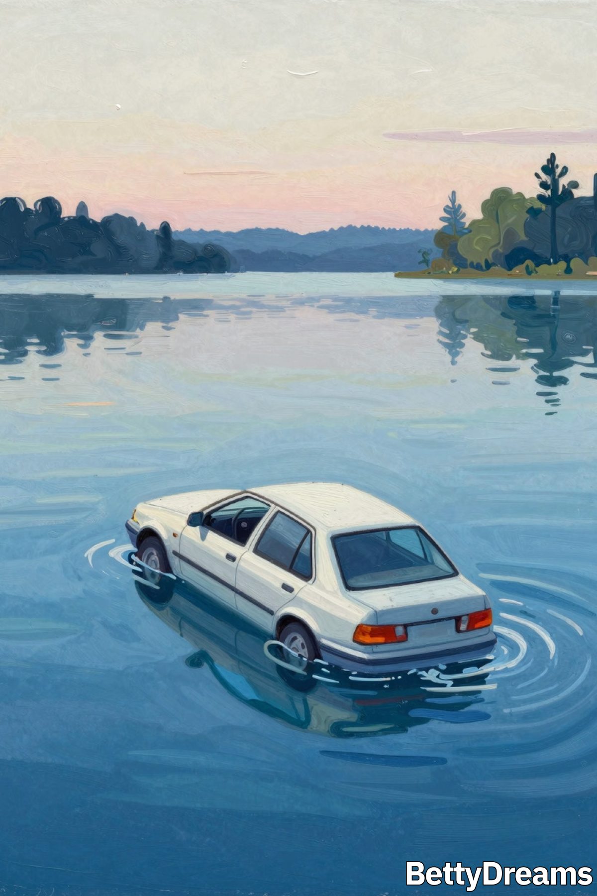 dream about car sinking in water