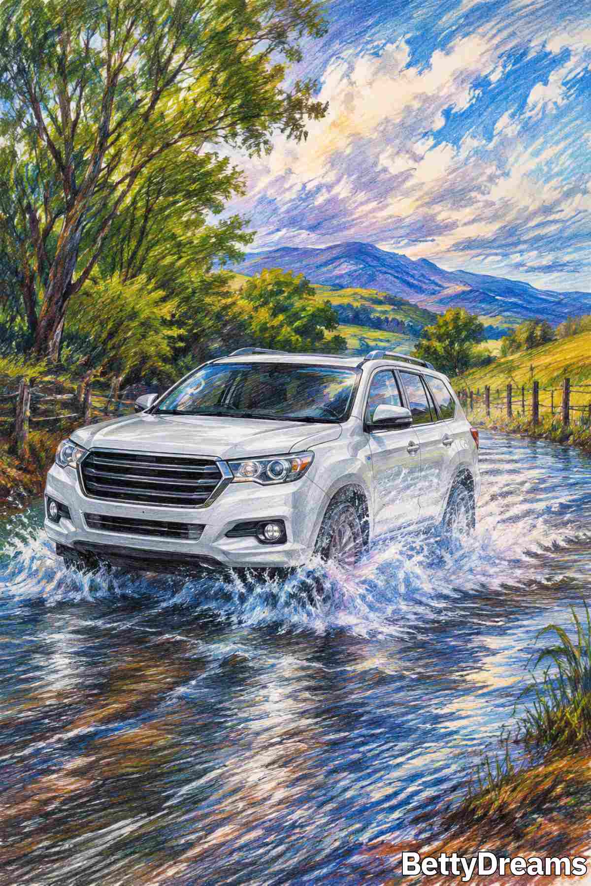 vehicle submerged in a dream