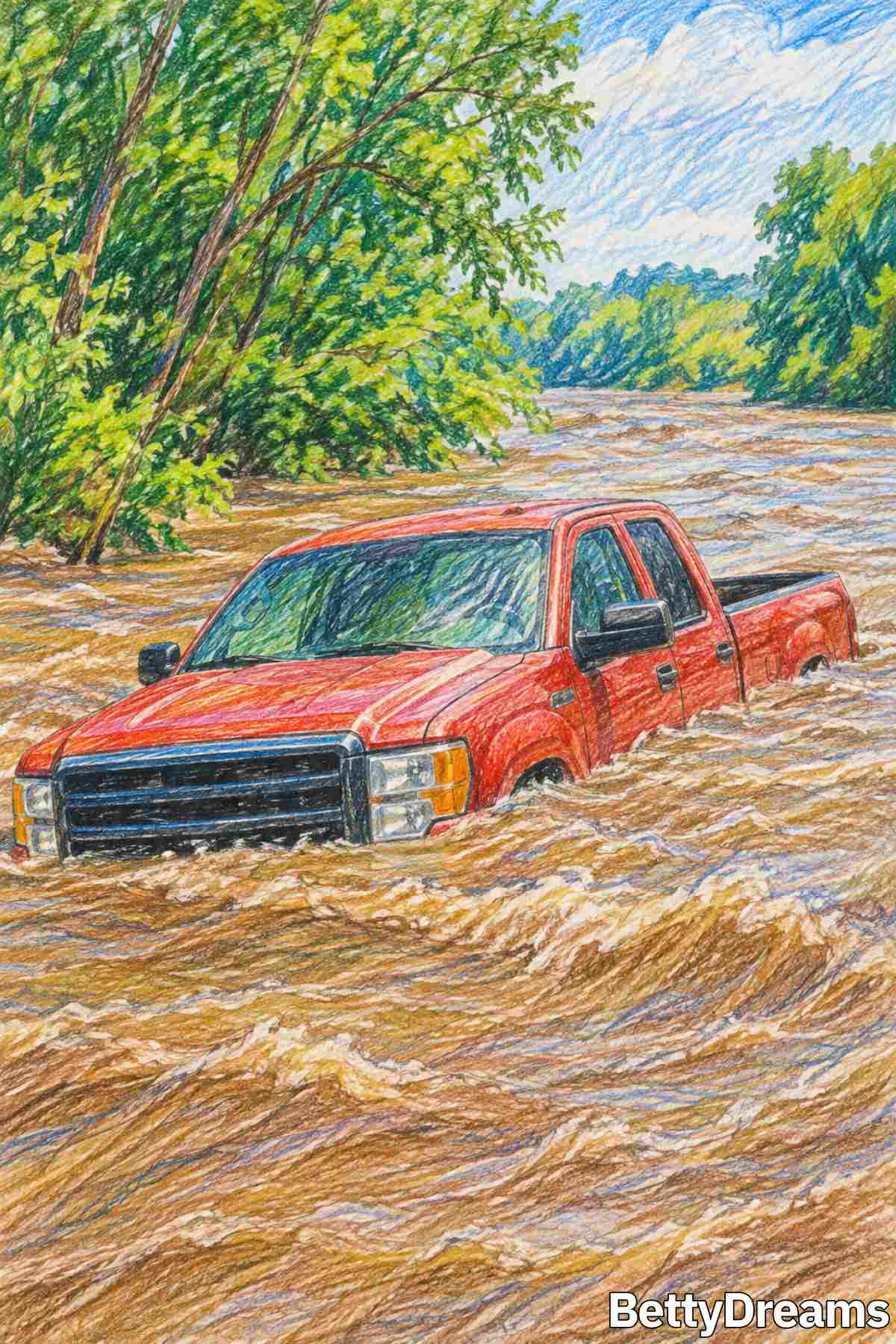 dream about escaping a sinking car