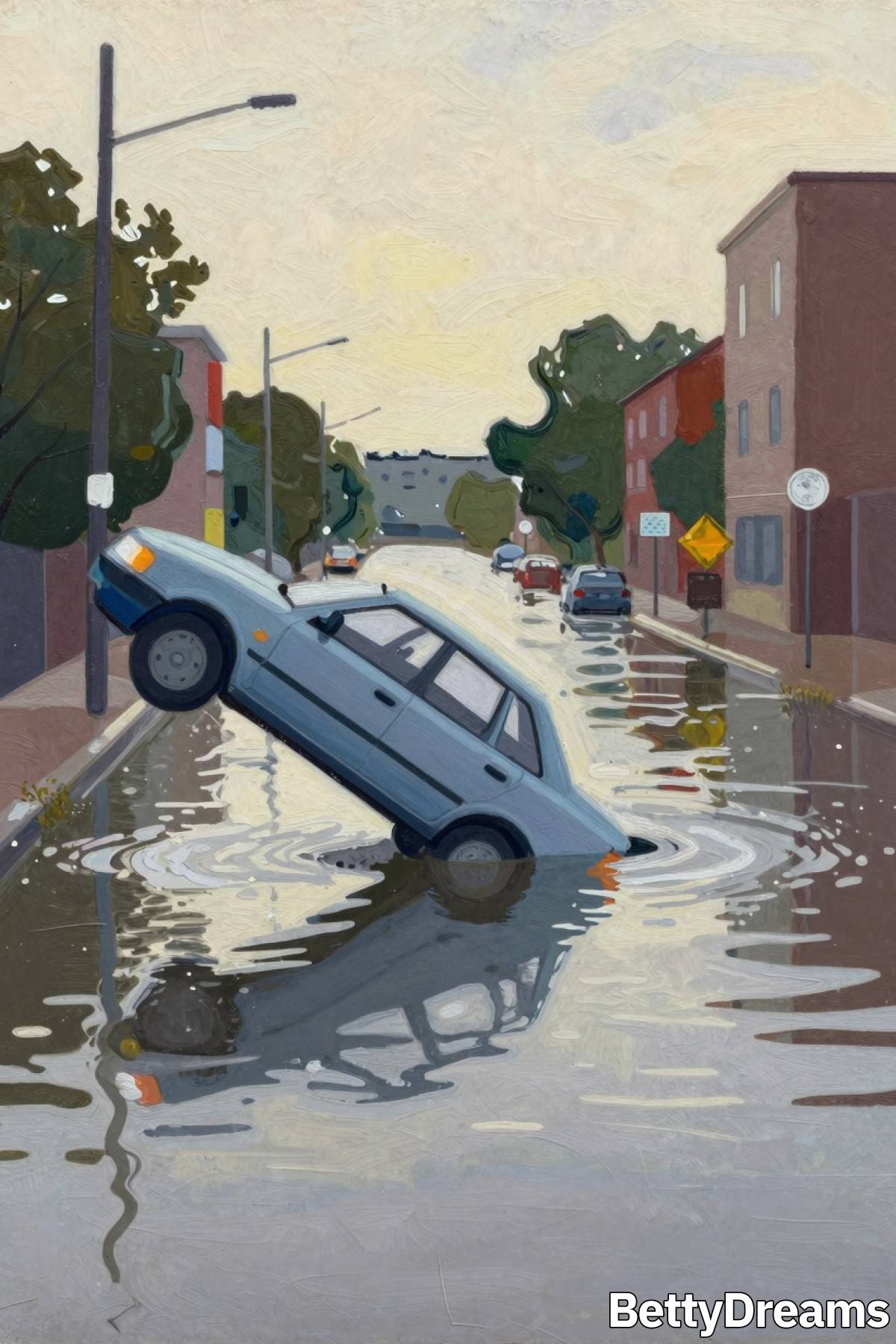 dream about escaping a sinking car