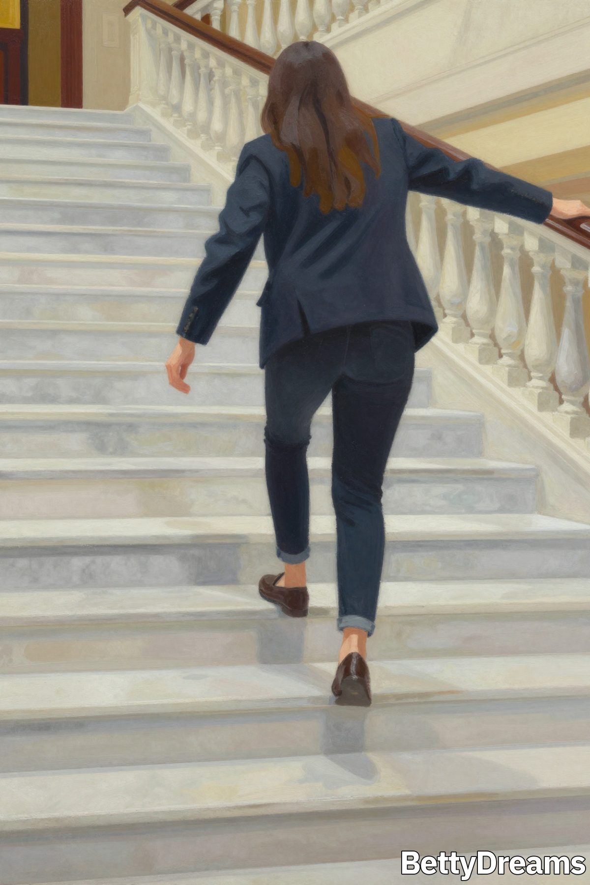 dream about falling down stairs
