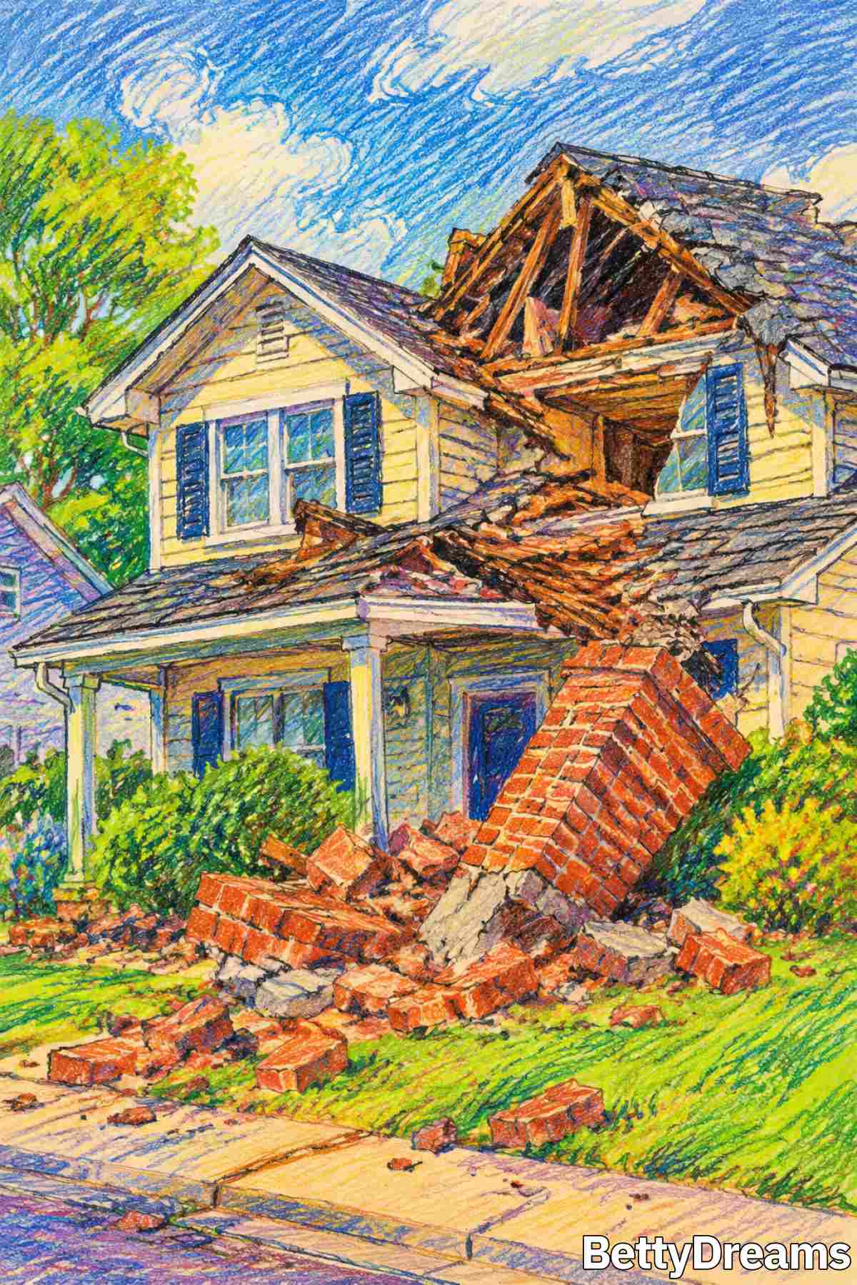 meaning of house falling apart in dream