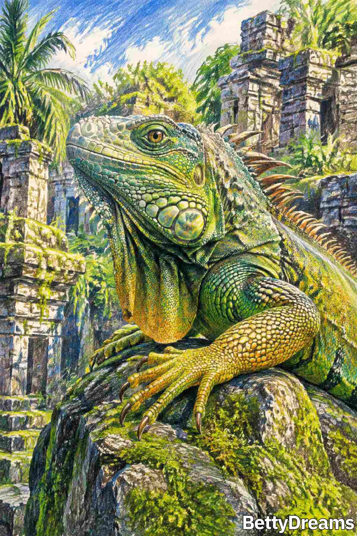 dreaming about an iguana