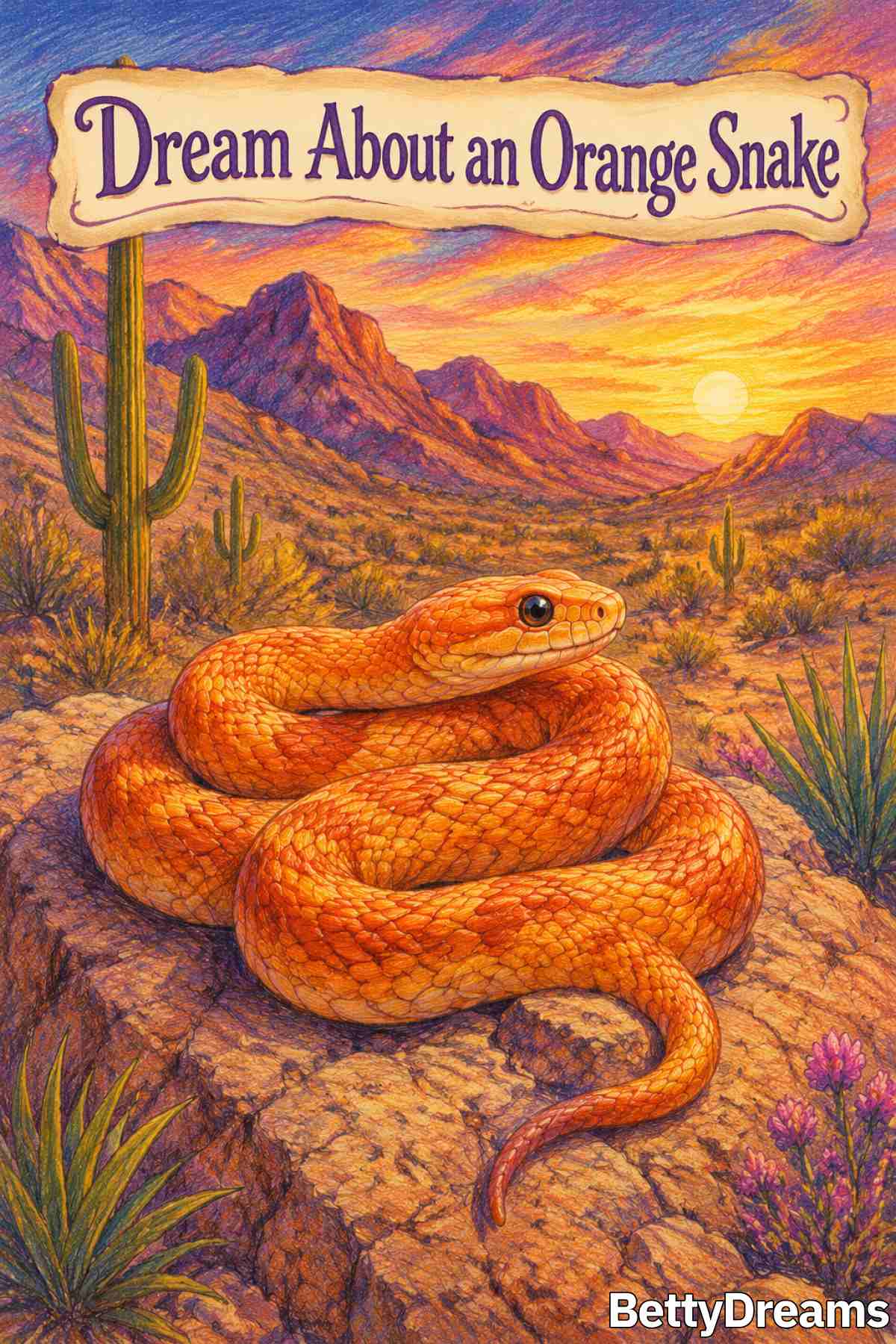 meaning of orange snake in dream