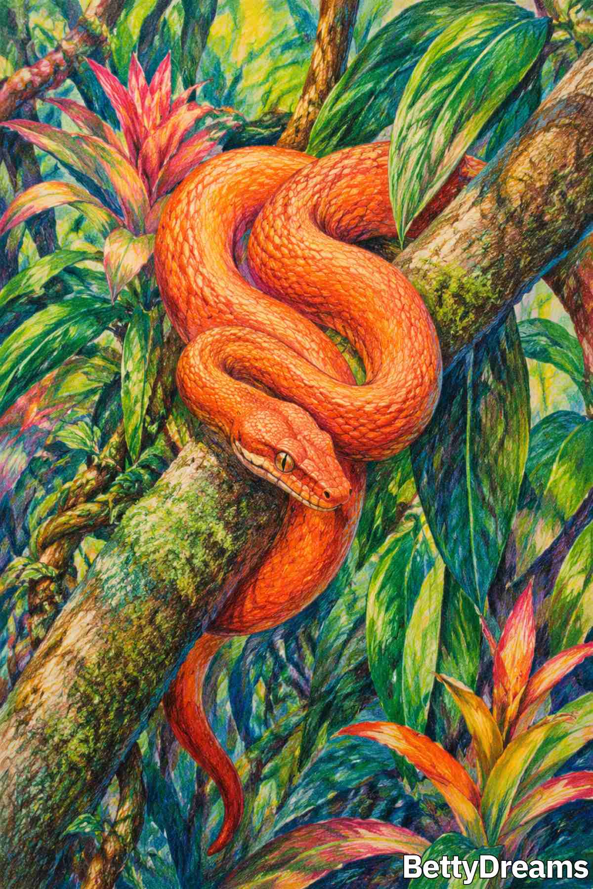 orange snake in a dream