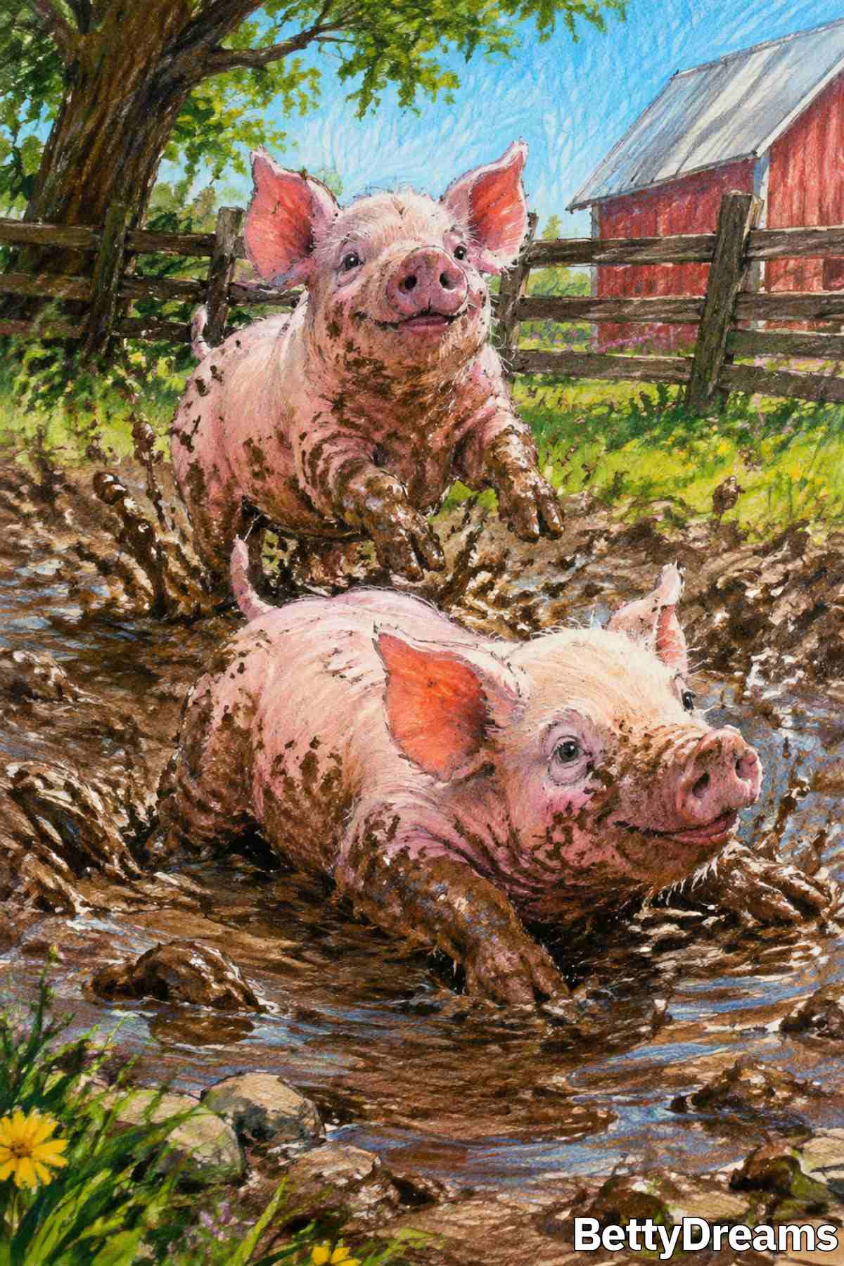 having a dream about piglets