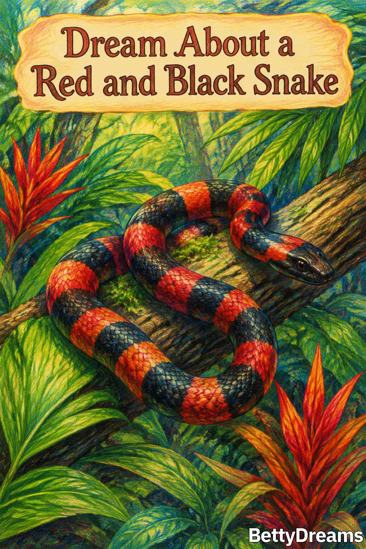 red and black snake in dream