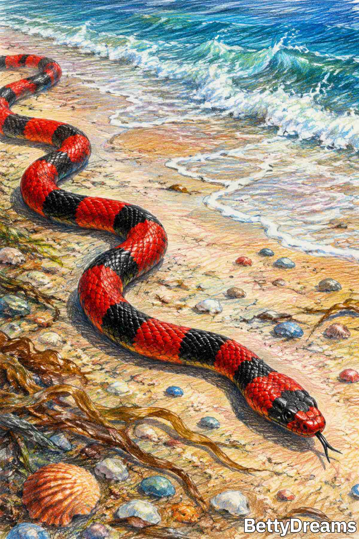 dreams about red and black snakes