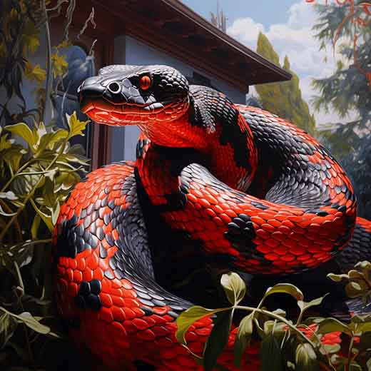 dream about red and black snake