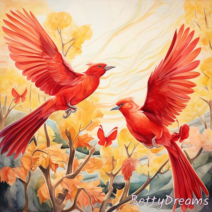 dream about red bird