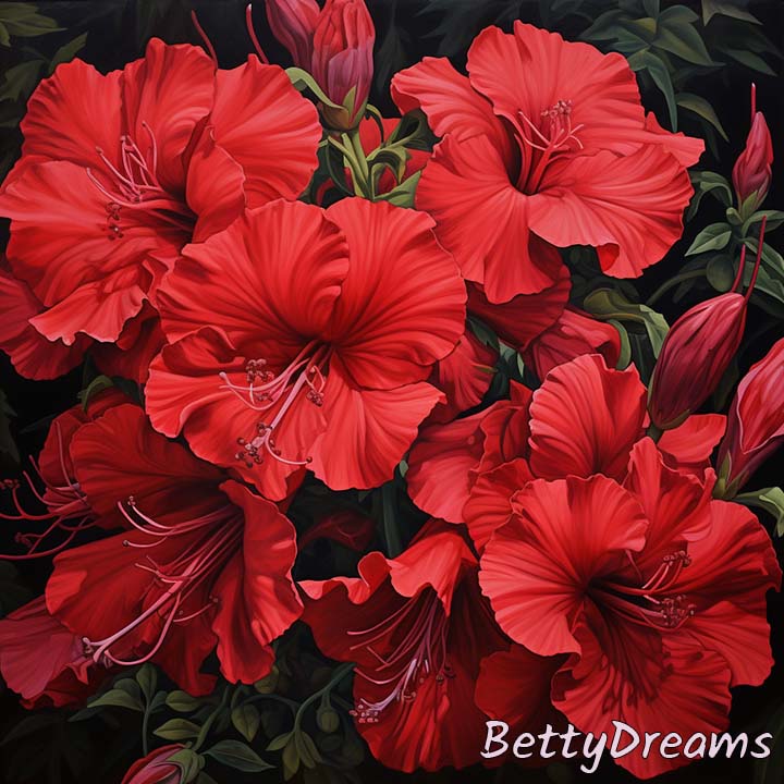 red flowers