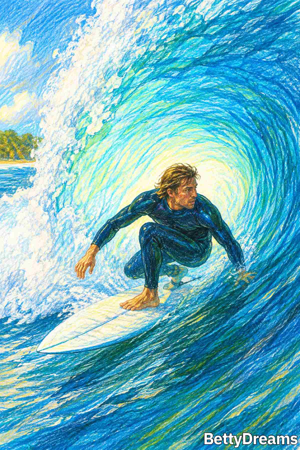 dreaming about surfing