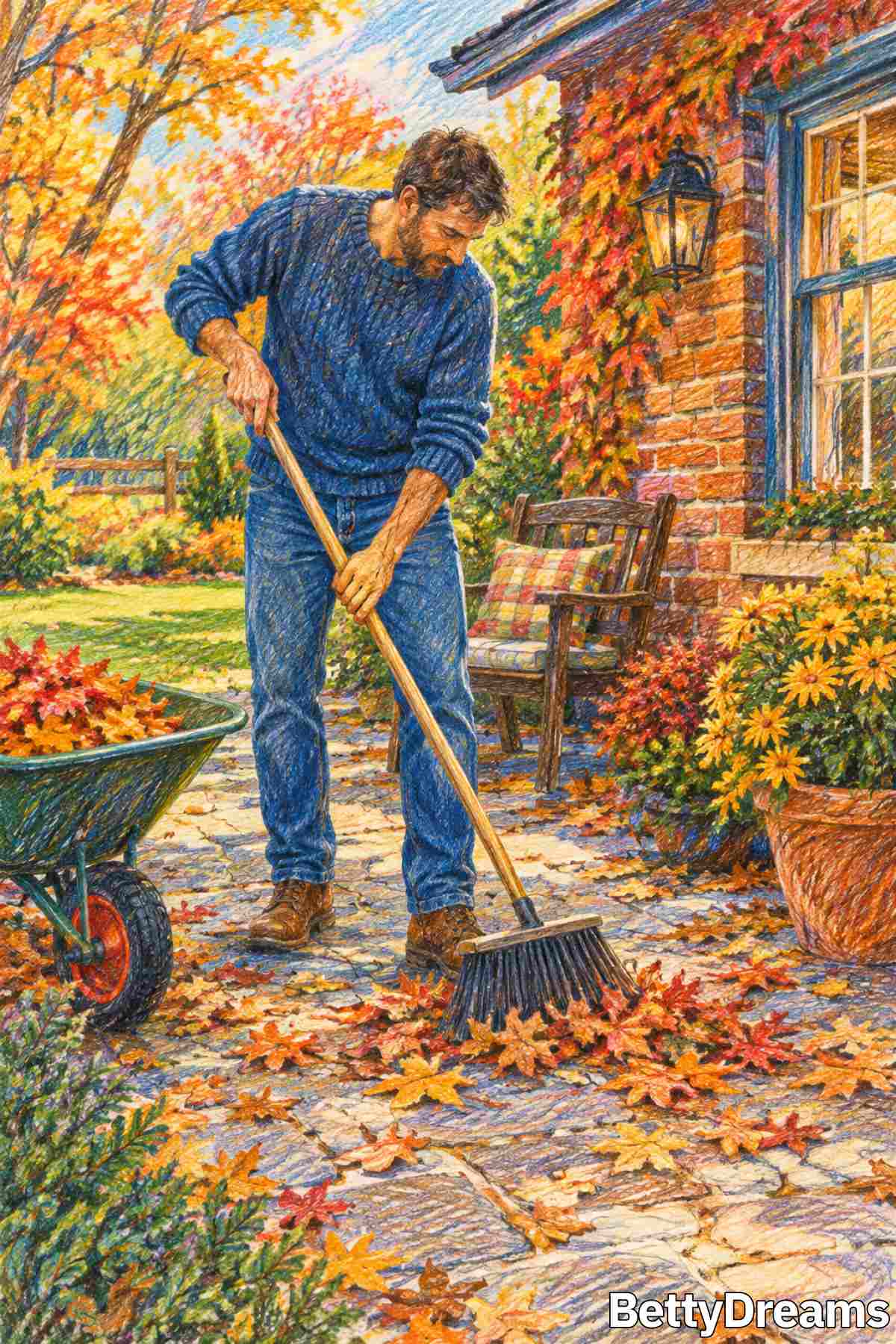 having a dream about sweeping the floor