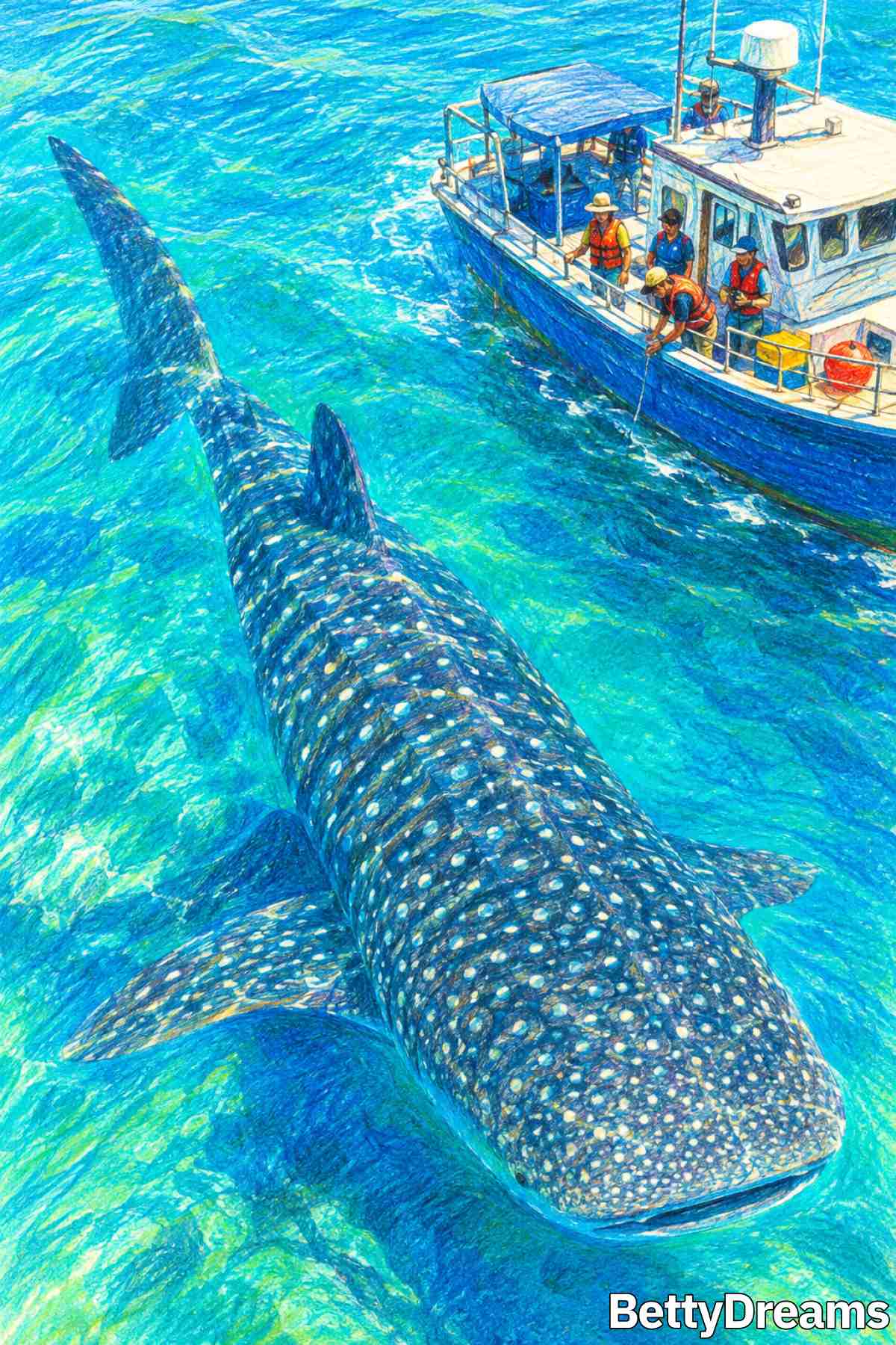Swimming with sharks in a dream