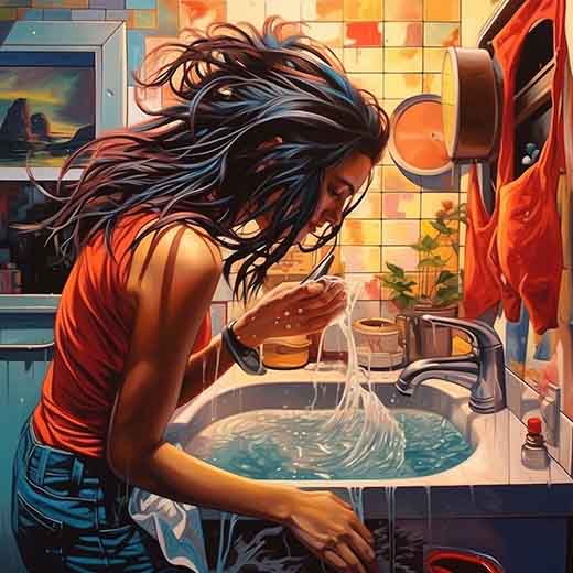 dream about washing hair